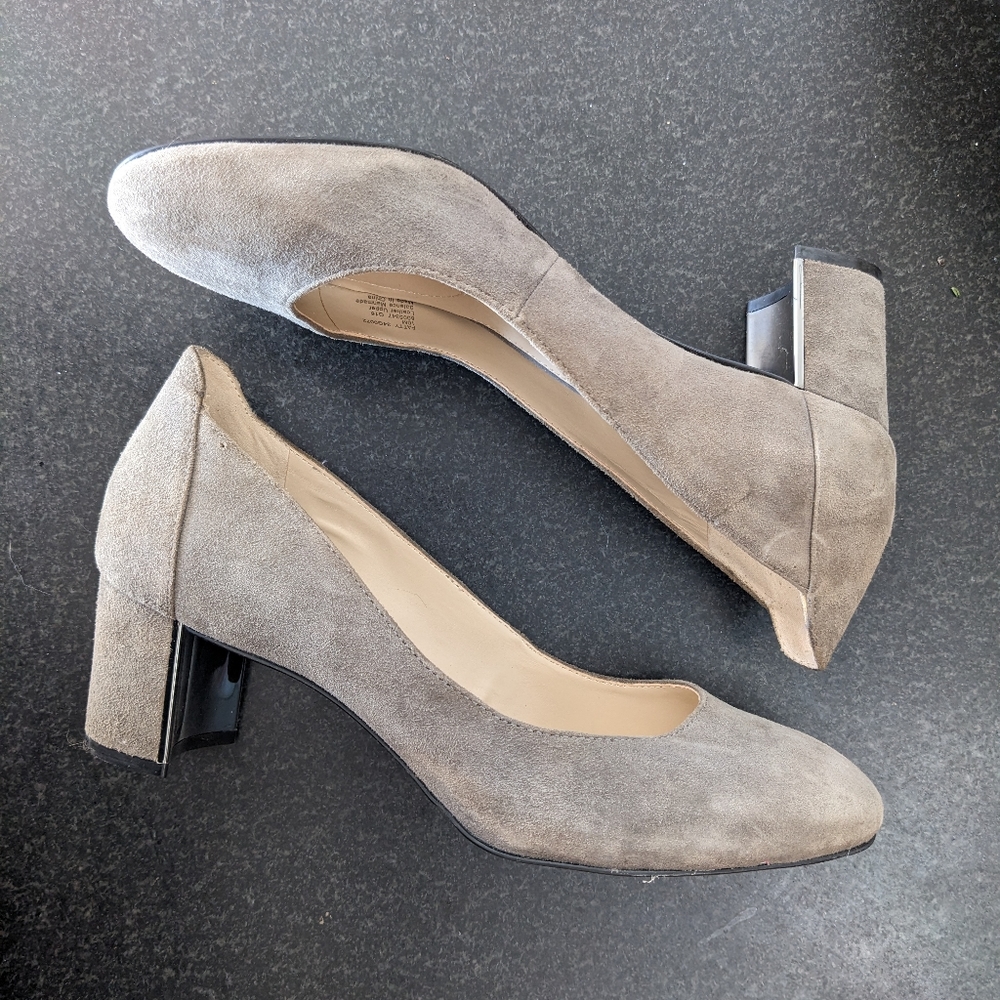 Jones suede heels taupe